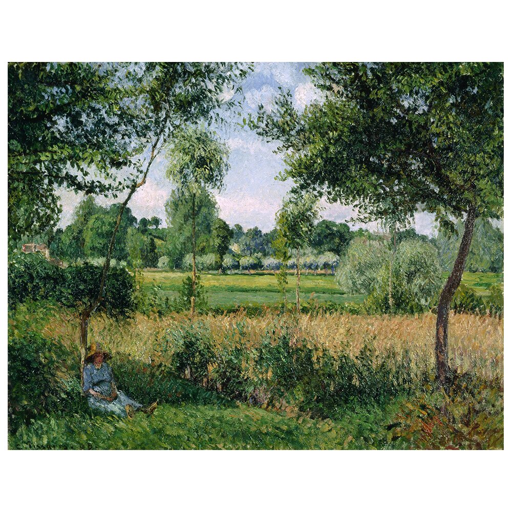 Leinwandbild Morgendlicher Sonnenlichteffekt, Eragny von Camille Pissarro