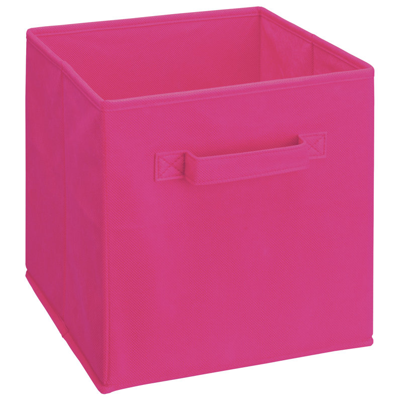 27cm Cube Fabric Bin with Pull Handle by ClosetMaid, Fuchsia