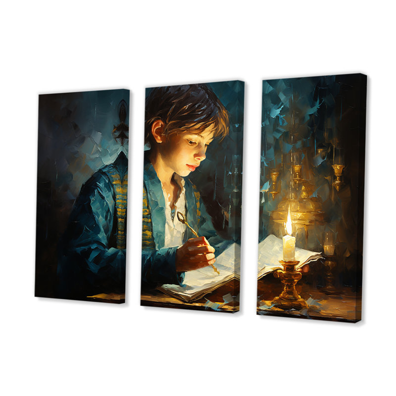 Ensemble de salon Judaïsme Mitzvah Torah Moments I - Judaism Wall Art, H 40 po x l 60 po