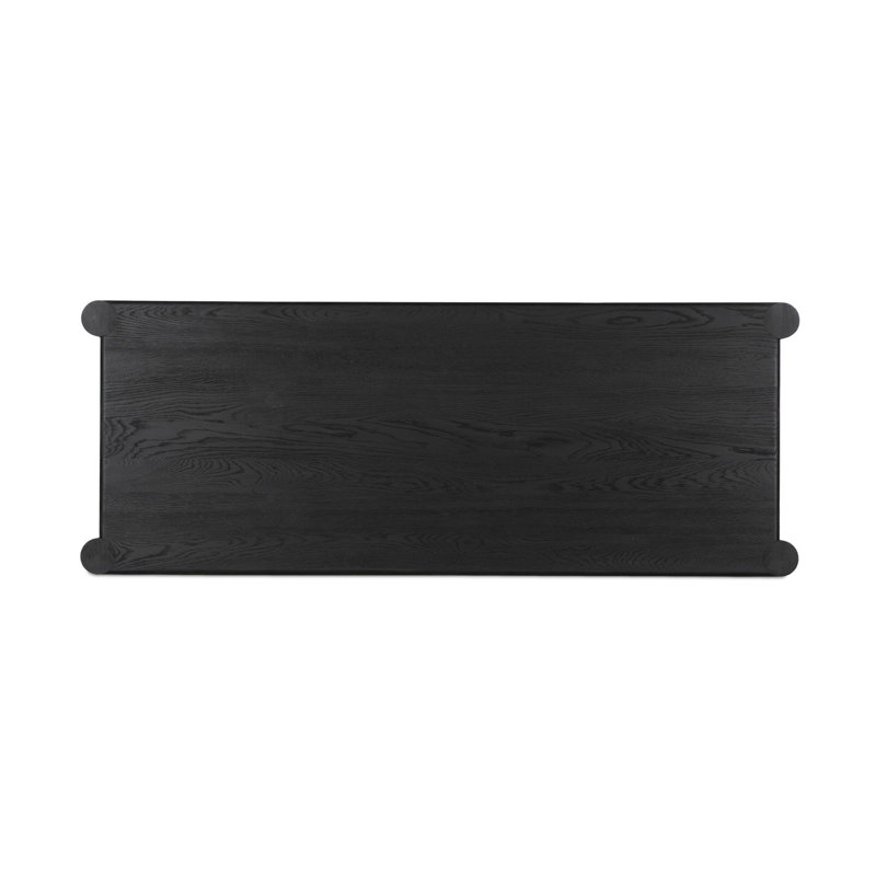Ezri Solid Wood Writing Desk, Black