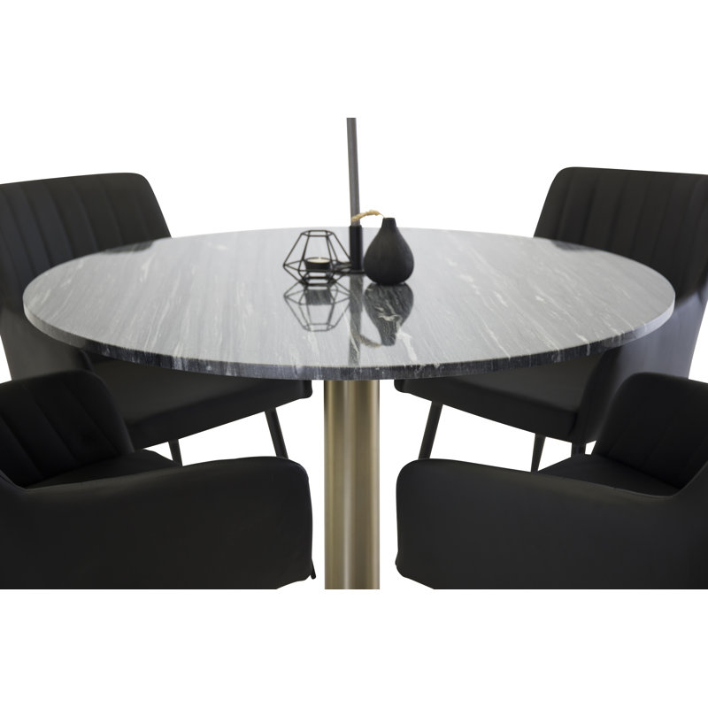 Mabel 4 - Person Dining Set, Gold