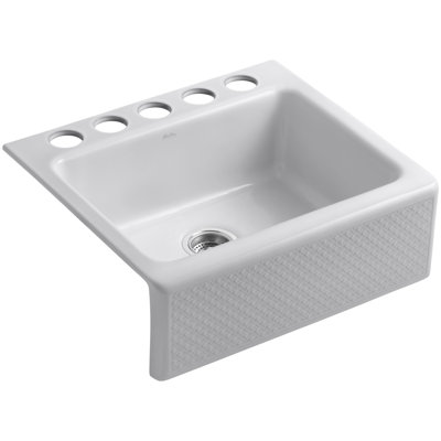 Evenweave Alcott Design On Alcott 25" L x 22" W x 8-5/8" Under-Mount Kitchen Sink with 5 Faucet Holes