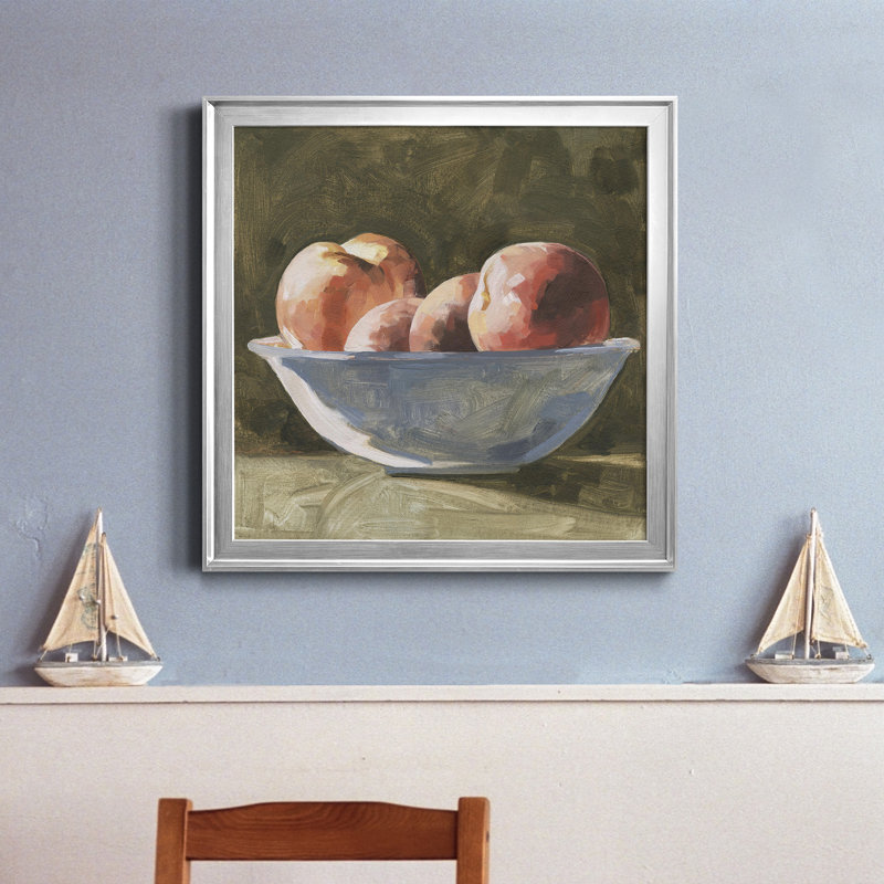 2_Bowl of Peaches I-Premium, reproduction encadrée - prête à être accrochée, H 34,5 po x l 34,5 po x P 1,5 po, Pas de tapis
