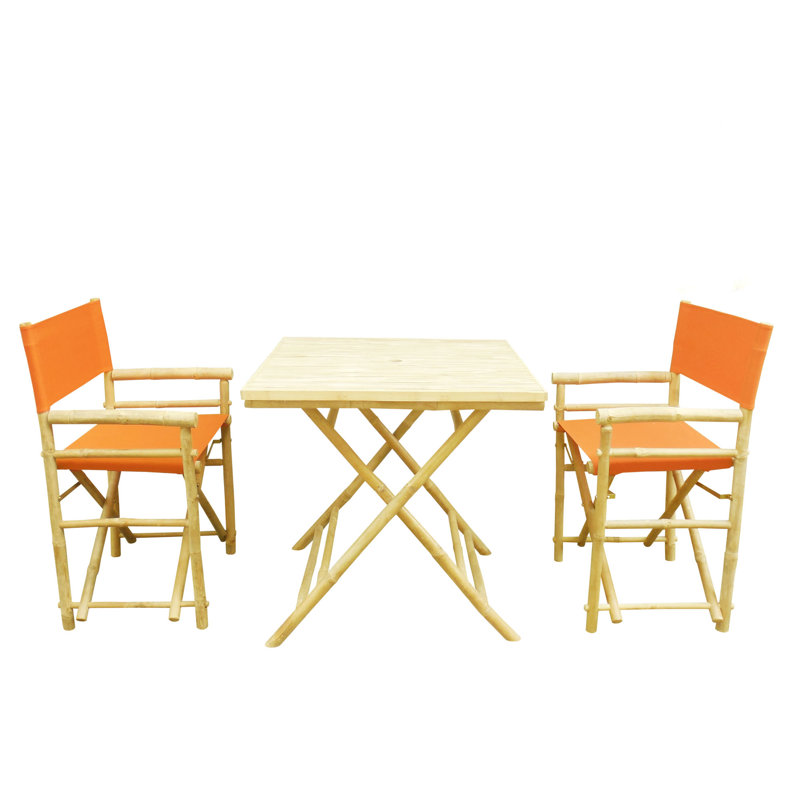 Shawmut 2 - Person Patio Dining Set with Square Table, Pottery