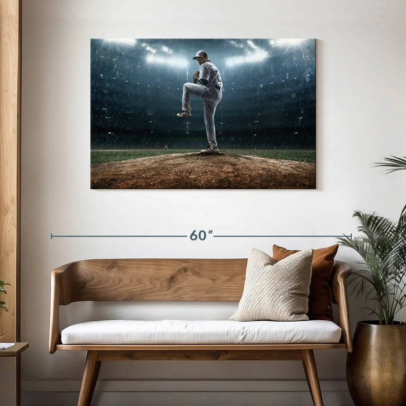 Sireci Baseball Pitching, 30" H x 45" W