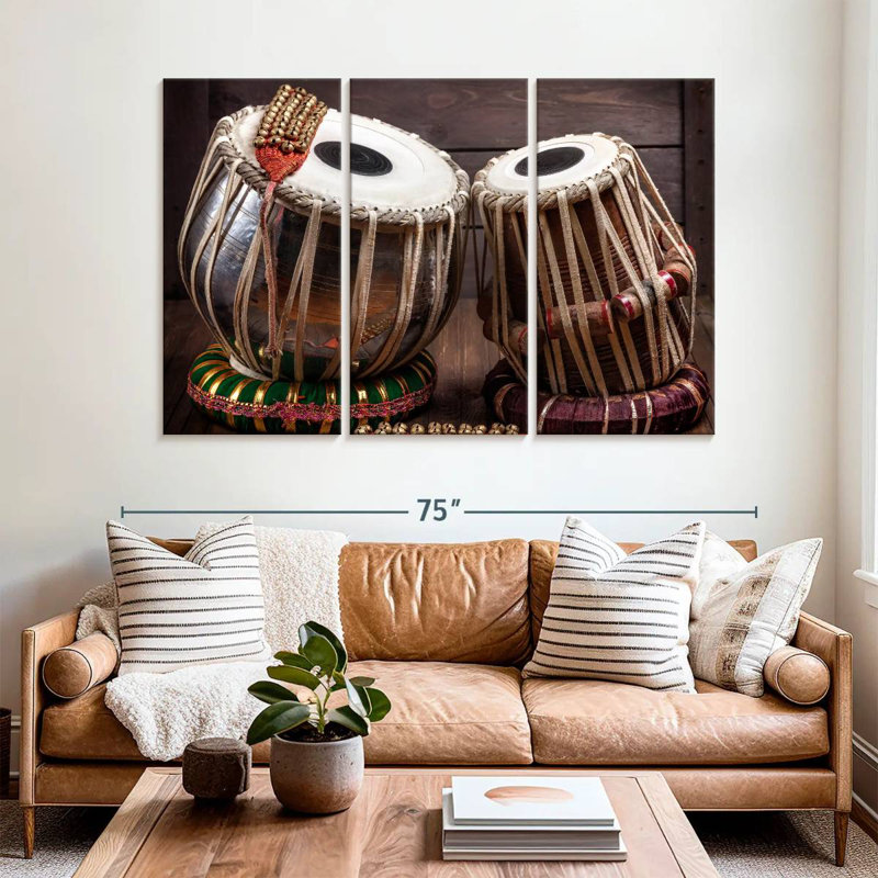 Abarca Tabla Drums And Bells, 24" H x 38" W