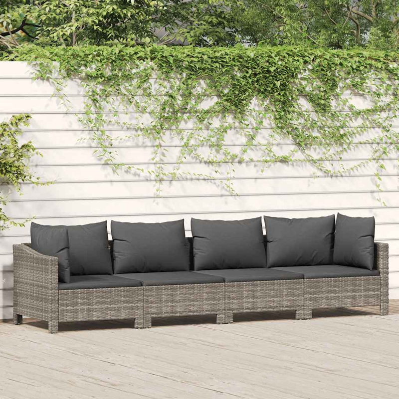 Ensemble de salon de jardin d'extérieur gris