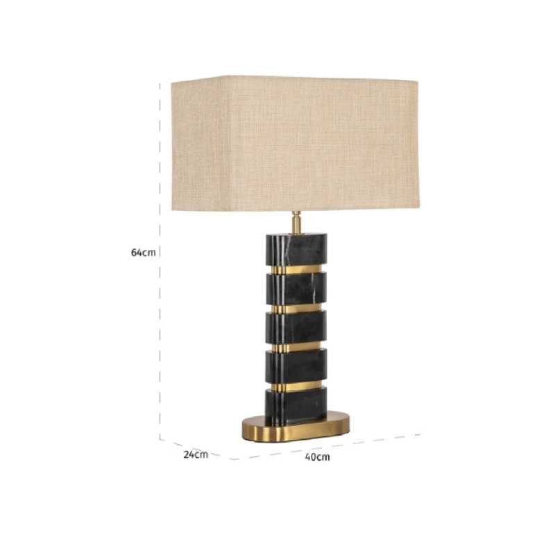 Lampe de table Lampe de table, Noir et or