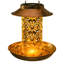 Lampe suspendue mangeoire solaire en métal