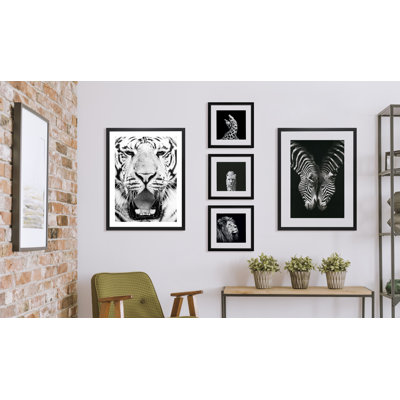 White Tiger - Print on Wood