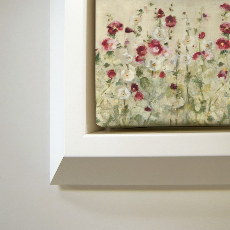 Hollyhocks Row Cool par Cheri Blum - Impression sur toile
