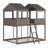 Wood Bunk Bed With Roof, Window, Guardrail-273623678