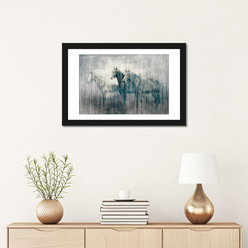 « marchpast », impression sur toile, Papier d'art encadré noir, Blanc, H 24 po x l 32 po x P 1 po
