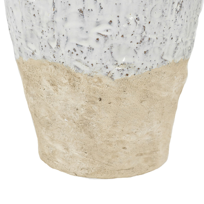 Two Handled Flower Vase, 13.8" H x 7.9" W x 7.9" D