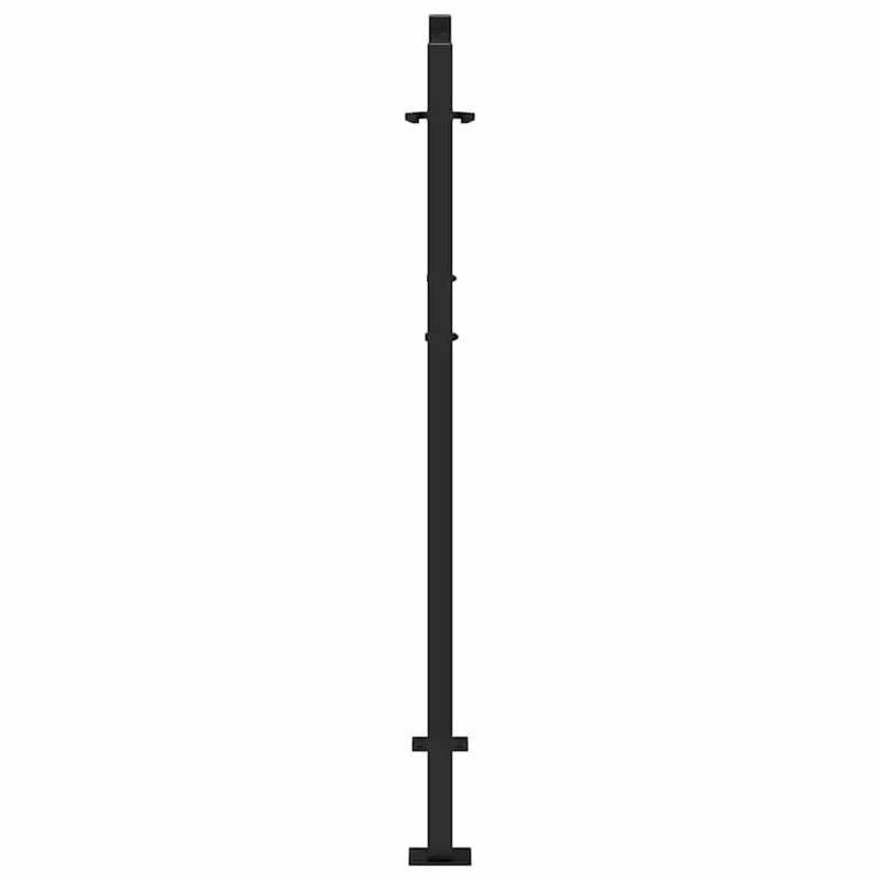  Garden Gate Steel Flame Design, 105 x 130 cm, Black