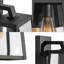 Applique murale d'extérieur noir sable 1 lumière Eswin avec verre transparent Bell