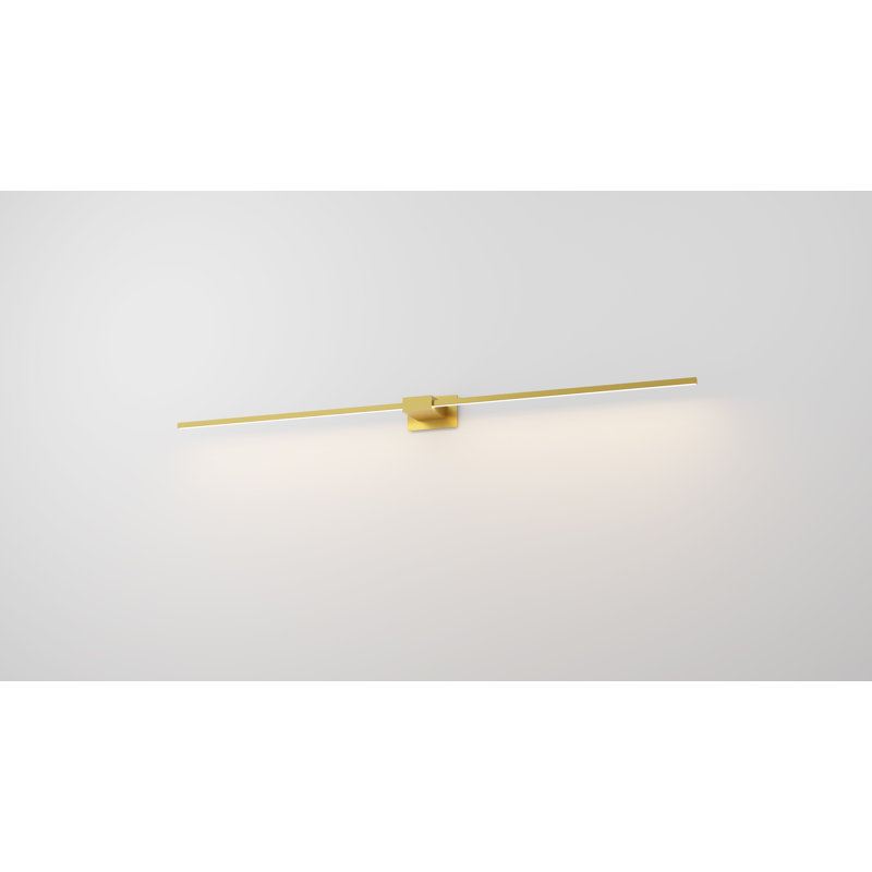 Z-Bar LED Armed Sconce, 4.5" H x 48" W x 4" D, Gold