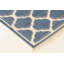 Tapis bleu / blanc Modern Dhurrie