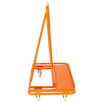 Chariot à panneaux et cloison sèche en acier inoxydable 1 pièce avec roulettes freinées, capacité de 1 600 lb