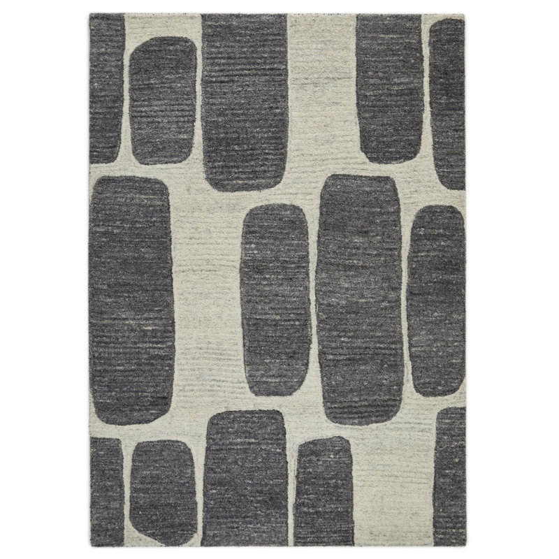 Hallberg Solid Colour Hand Woven Area Rug, Rectangle 160 x 230cm