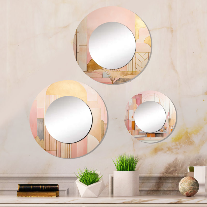 Elleora Metal Round Mirror