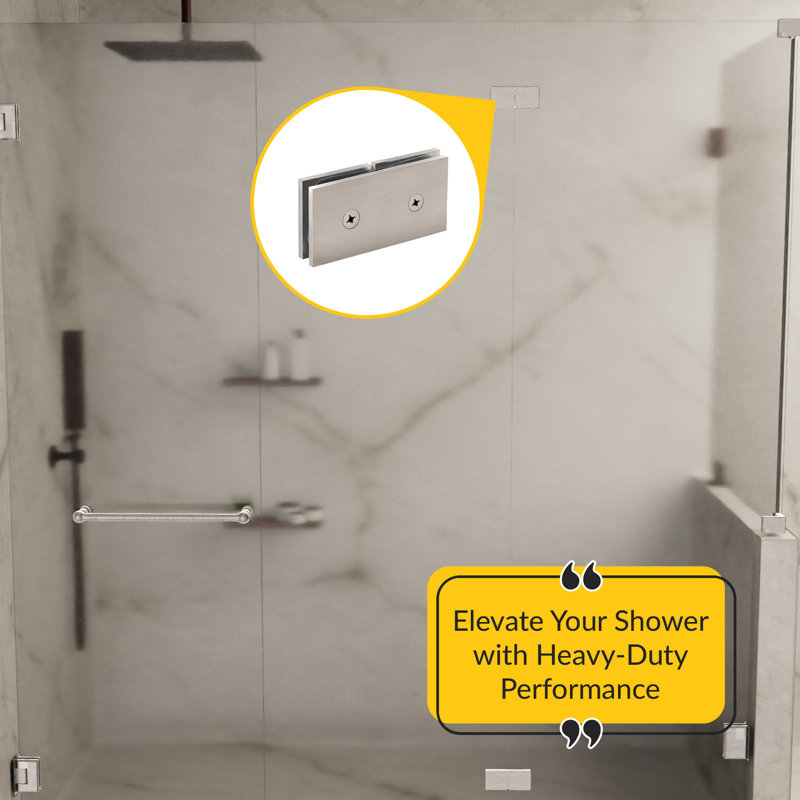 Pince pour douche en nickel brossé carré, Nickel brossé