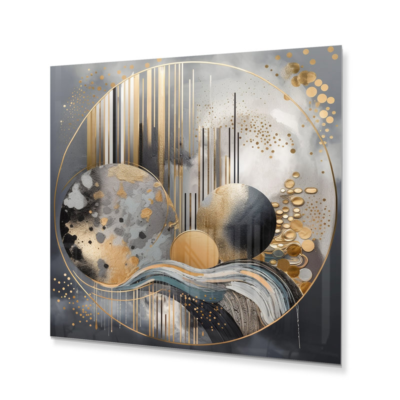 Doux couleurs marbrées abstraites I - Décoration murale abstraite en métal marbré, H 16 po x l 16 po x P 1 po