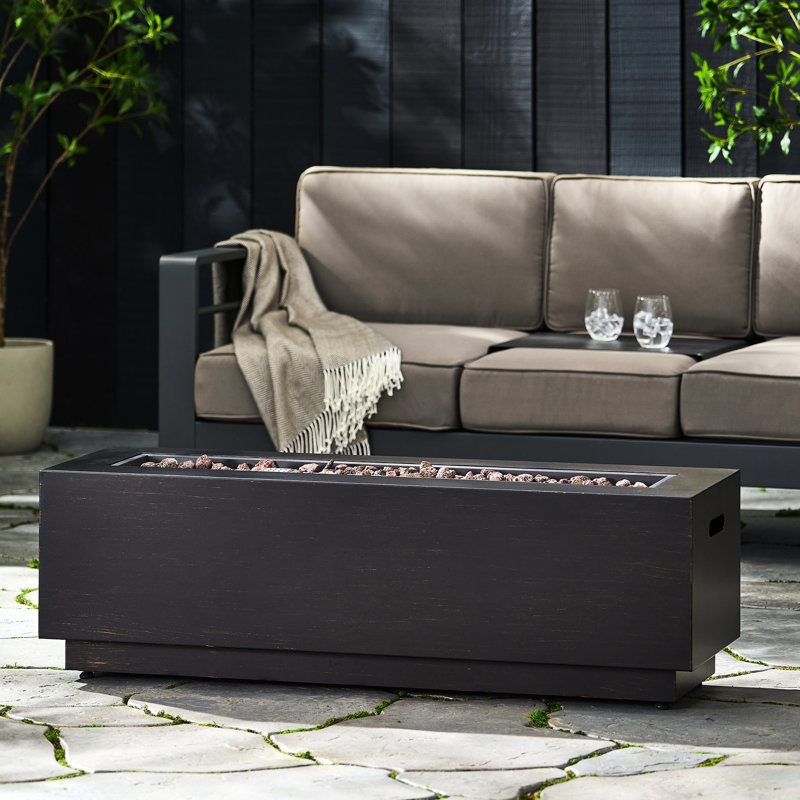 Foyer 50 000 gris foncé, fer rectangulaire, élément extérieur tendance, foyer sans assemblage, gris, élément