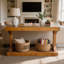 120cm Solid Wood Console Table-633870771