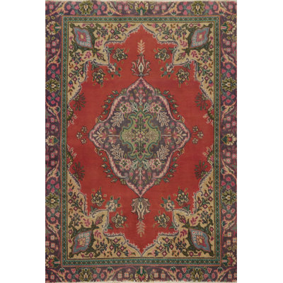 Tapis traditionnel rétro en laine 4 x 6