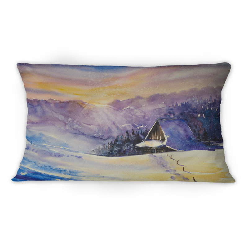 Coussin décoratif mauve Sunset