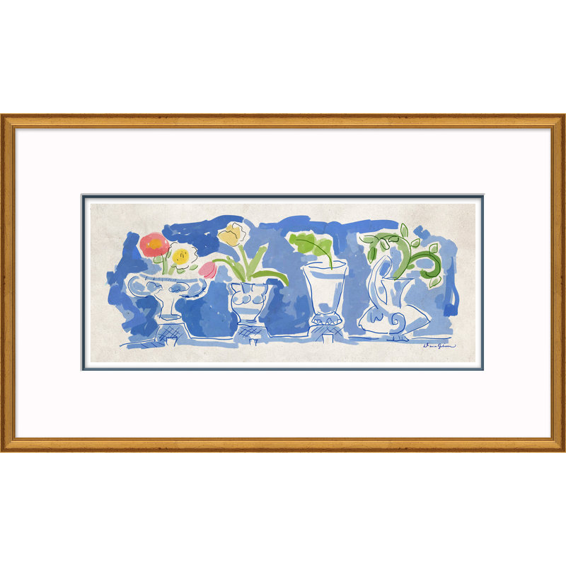 Cottage Vases Framed by Dana Gibson