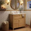 Meuble-lavabo en bois naturel 30 po Modern