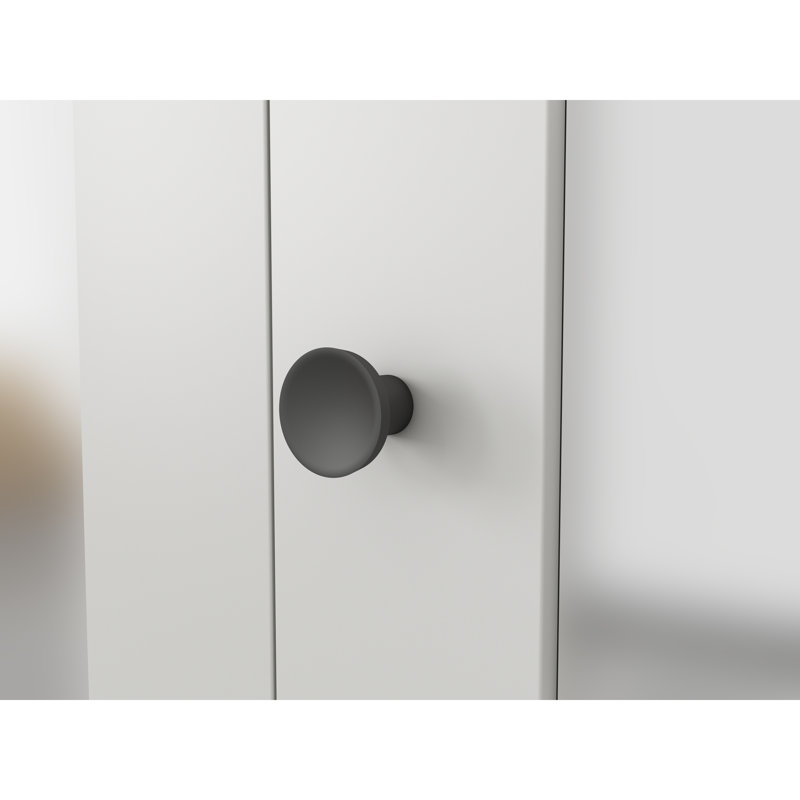 Porte pliante à 3 panneaux en verre givré blanc uni 30 po x 80 po avec quincaillerie et poignée de porte, 30" x 80", White