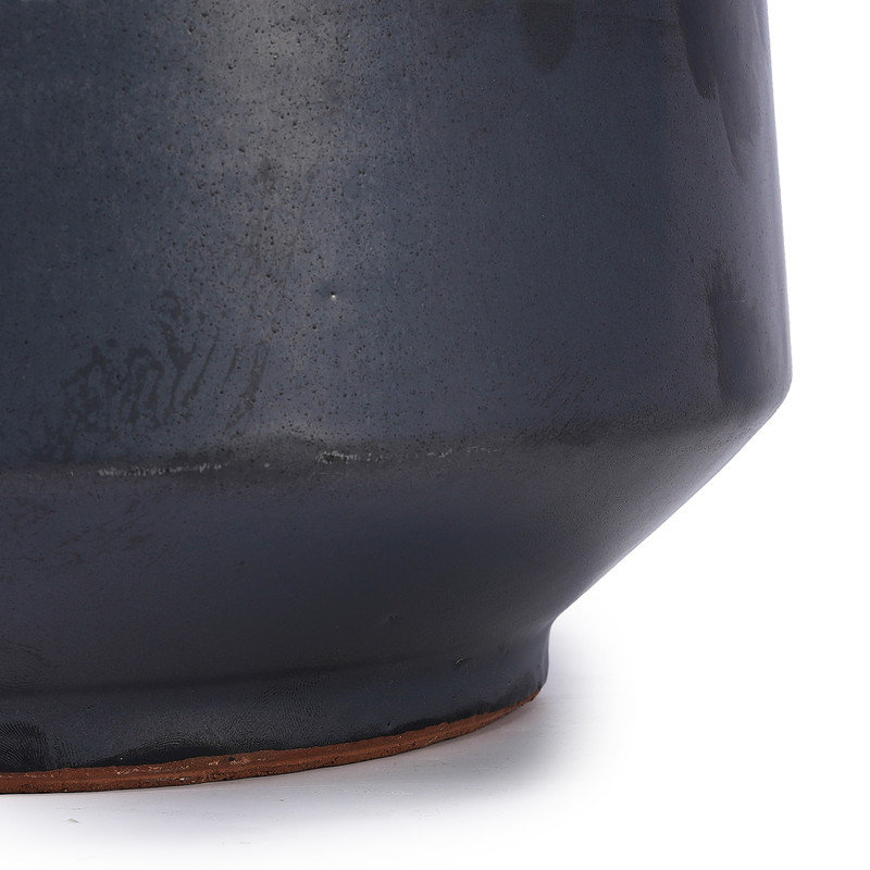 3 pots de fleurs en céramique, pot de fleurs moderne pour patio, jardin ou rebords de fenêtre - Gris antique, Gris antique