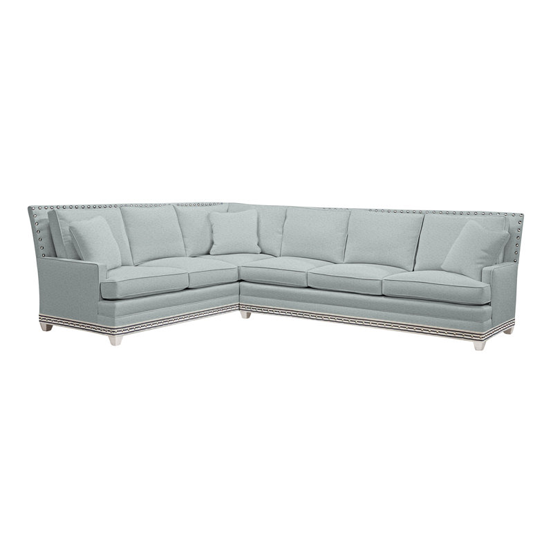 American Bungalow 2-Piece Riverside L- Sectional, Ian Haze, Casa Blanca, Yes