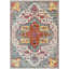 Tapis corail / bleu / multicolore à motif de médaillon rétro Steverson-350622581
