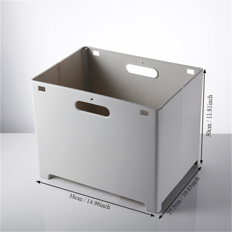 Laundry Hamper with Handles, Gray