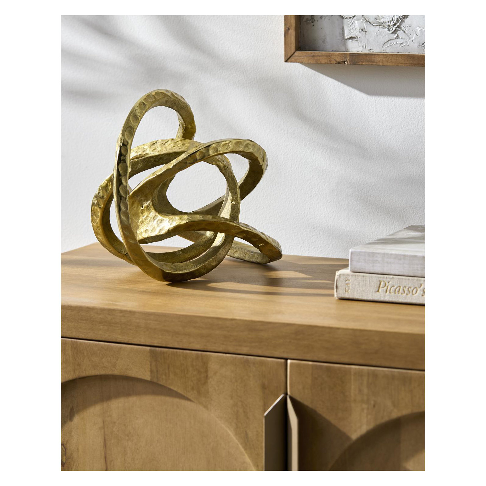 Nebi Decorative Sculpture, 9" H x 9" W x 9" D, Silver