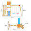 Leisure Zone Pine Swing Set with 2 Swing(s) , 1 Slide(s)
