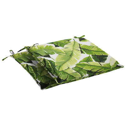 Ensemble de coussins de chaise intérieur / extérieur vert Leja 19 po x 17 po