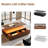 LED Lights Coffee Table with 2 Spacious Drawers,Multi-Colour Lighting-1124154319