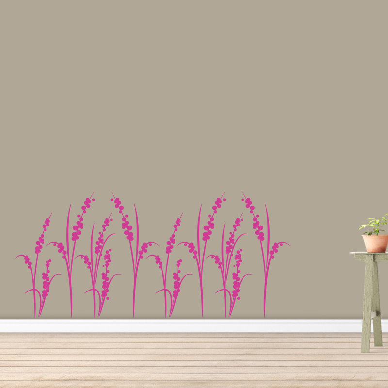 Décalcomanie murale Blossom Grass, Rose vif