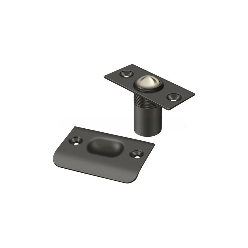 Deltana BC218U26D Ball Catch; Satin Chrome Finish, Oil Rubbed Bronze
