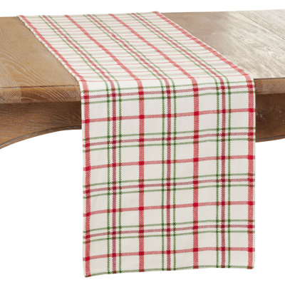 Aomame Plaid 100% Cotton Table Runner