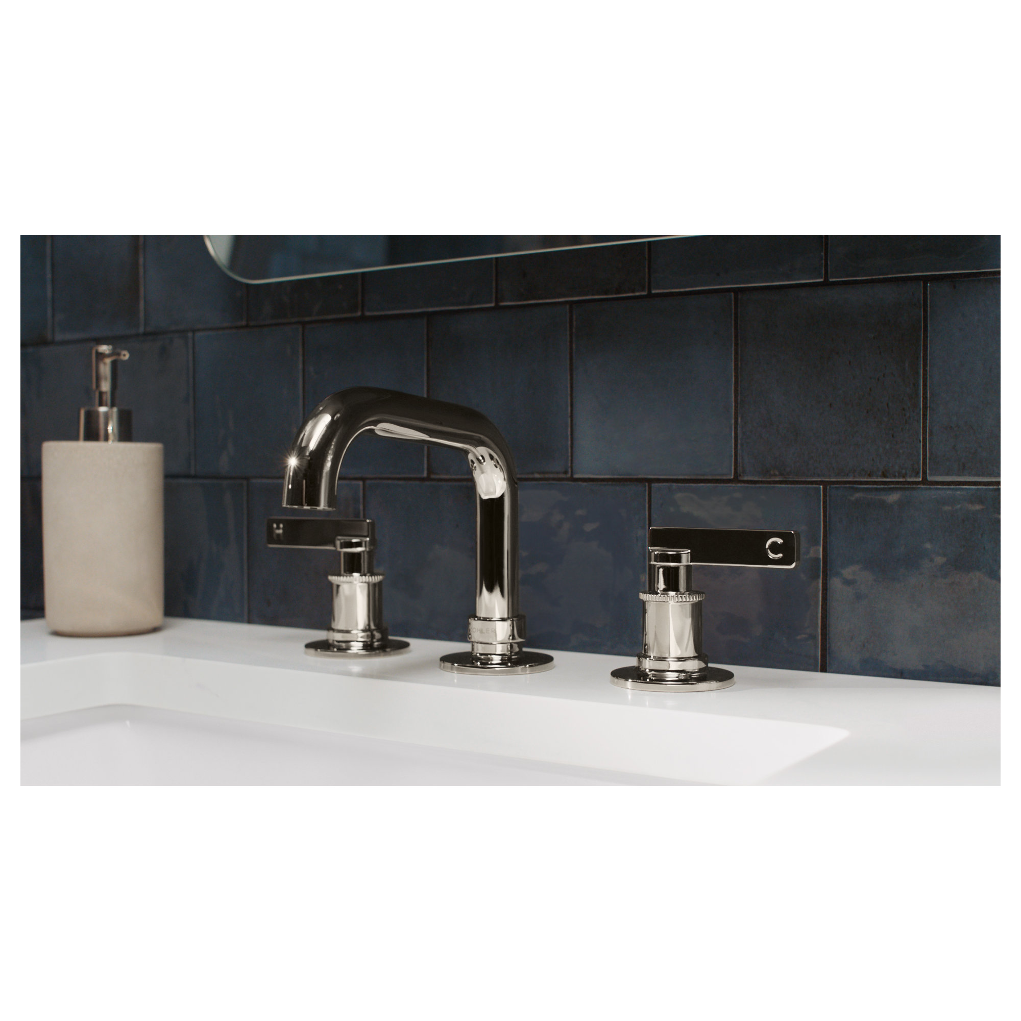 Castia by Studio McGee Widespread Bathroom Sink Faucet 0.5 GPM, Polished Chrome
