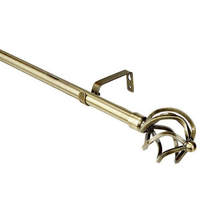 Tringle à rideaux simple réglable Echevarria, H 6,85 po x l 35,04 po x P 9,72 po