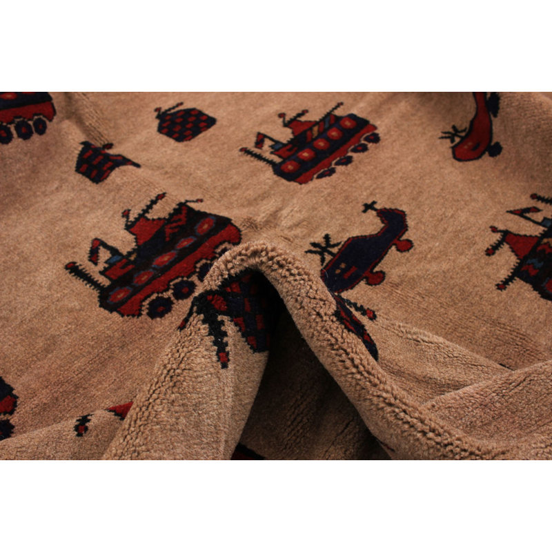 Tapis zone en laine brun/brune 6 pi 9 po x 9 pi 5 po noué la 2010 ushak one-of-kind à la main Horley
