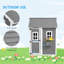Outsunny Wooden Wendy House for Kids with Floor, for Gardens, Patios - Grey