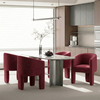 29.13'' H Velvet Curved Dining Chair